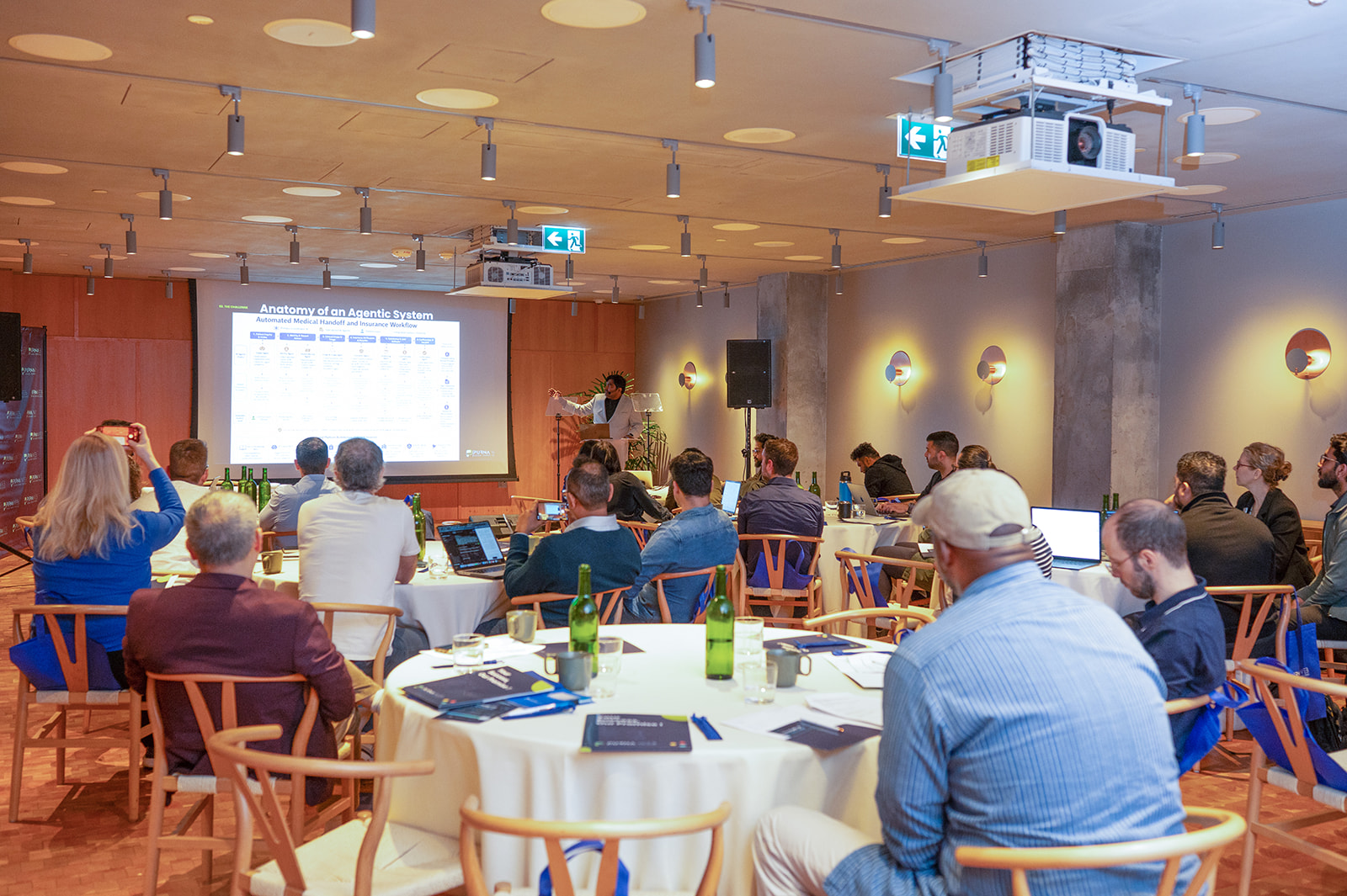 A full room of Toronto founders and executives working through the framework.