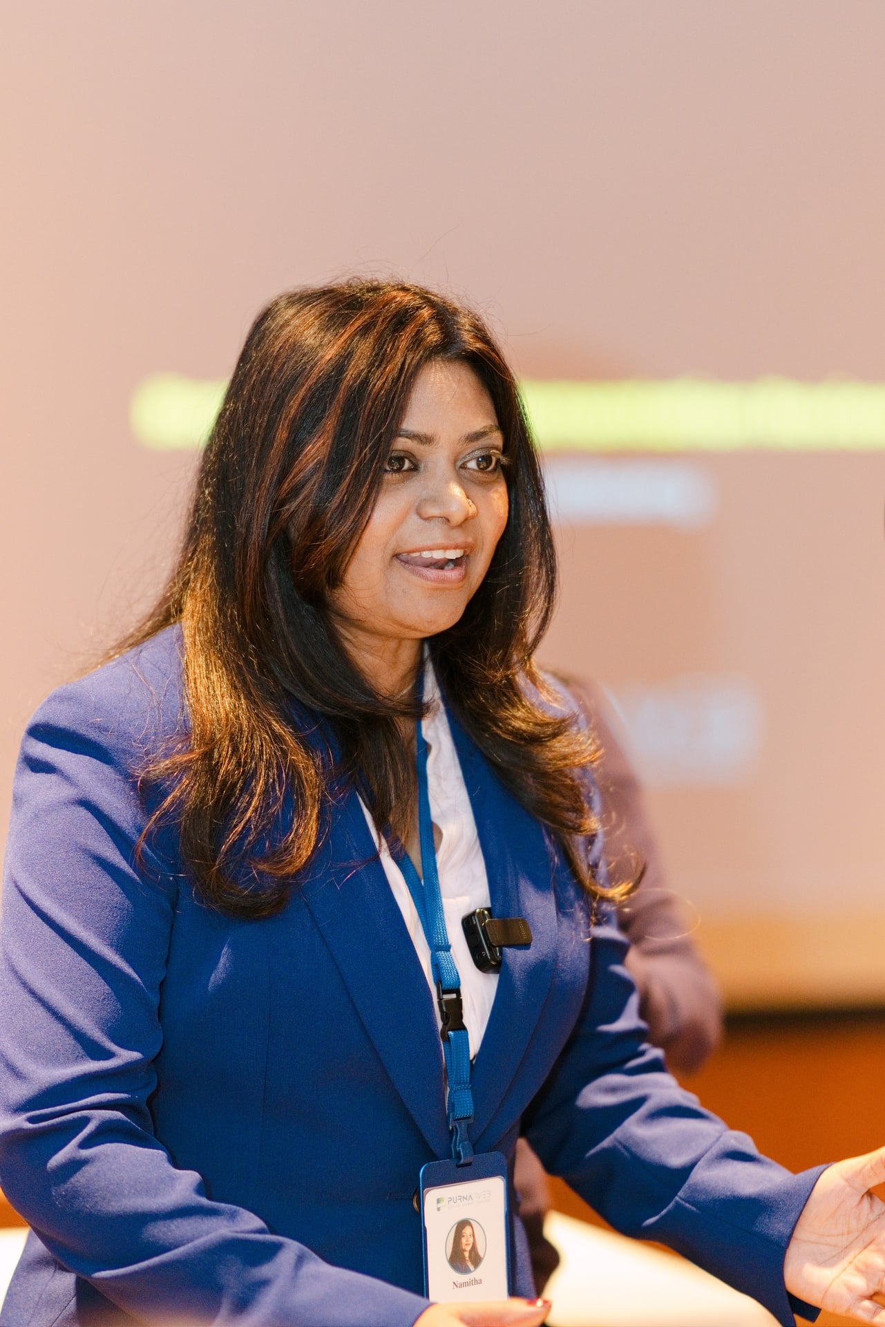 Namitha Hridin, Purna Web founder, hosting the workshop.